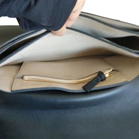 Chloe Faye Medium Black Leather Suede Porte Epaule Shoulder Bag - Picture 4 of 8